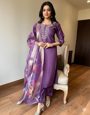 Goori Creation Embroidered Kurta, Trouser/Pant & Dupatta Set