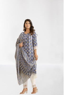 Jaipur fashion factory Printed Kurta, Trouser/Pant & Dupatta Set