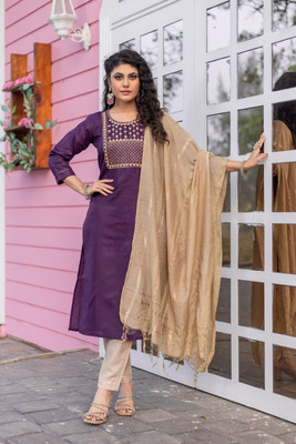 Roop Printed Kurta, Palazzo & Dupatta Set