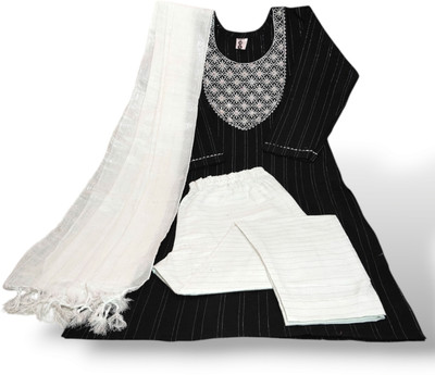 UMI CREATION Embroidered Kurta, Trouser/Pant & Dupatta Set