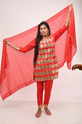 Kkrisha Embellished Kurta, Churidar & Dupatta Set