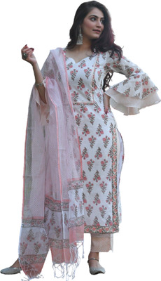 Moda Rapido Women Ethnic Top Pyjama Dupatta Set