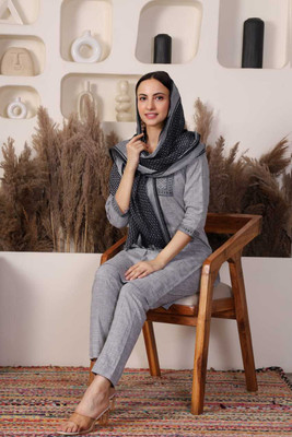 HIND TEXTILES Striped Kurta, Trouser/Pant & Dupatta Set