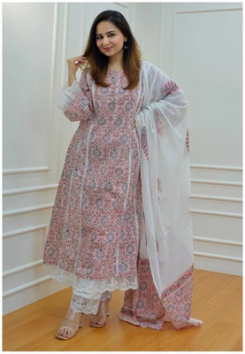 Adheesh Creation Self Design Kurta, Trouser/Pant & Dupatta Set