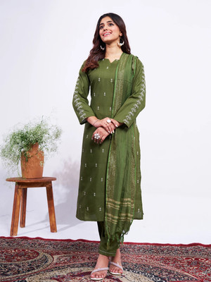 ARADHNA Embroidered Kurta, Trouser/Pant & Dupatta Set