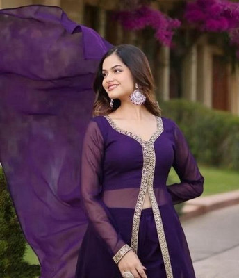 shiv creation Women Ethnic Top Pant Dupatta Set