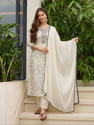 RADHA RANI TEX Embroidered Kurta, Trouser/Pant & Dupatta Set