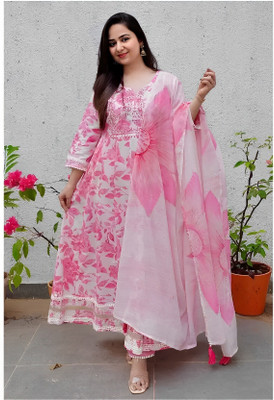 KURTIGHAR Embroidered Kurta, Trouser/Pant & Dupatta Set