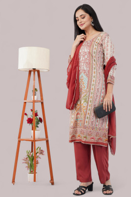 Eelika Floral Print Kurta, Trouser/Pant & Dupatta Set