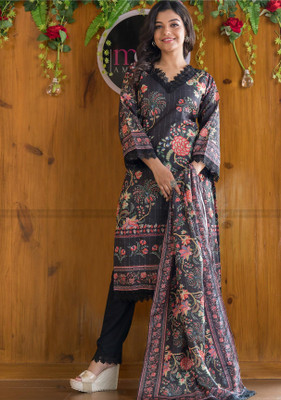 Priyal Designer Printed Kurta, Trouser/Pant & Dupatta Set