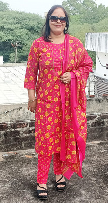 VIMOO Self Design Kurta, Trouser/Pant & Dupatta Set