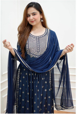 SURGILINE Women Kurta Pant Dupatta Set