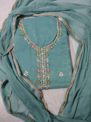 AmanVastra Embroidered Kurta, Sharara & Dupatta Set