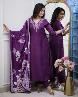 STAVROZ FASHION Embroidered Kurta, Trouser/Pant & Dupatta Set