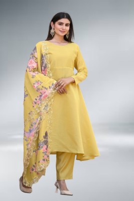 MK TEXARC Floral Print Kurta, Trouser/Pant & Dupatta Set