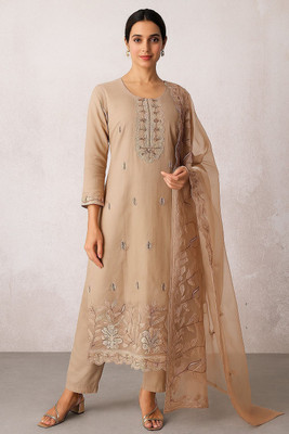 Rijak Creations Embroidered Kurta, Salwar & Dupatta Set