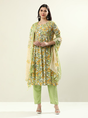 Jaipur Kurti Embroidered Kurta, Trouser/Pant & Dupatta Set