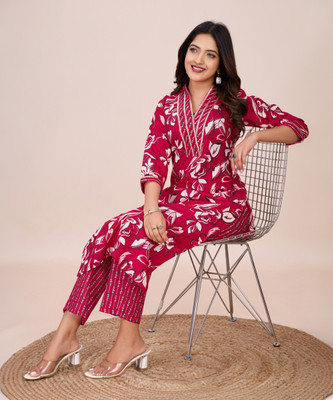 TINKUDI Printed Kurta, Trouser/Pant & Dupatta Set