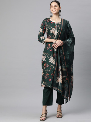 Readiprint Fashions Printed Kurta, Trouser/Pant & Dupatta Set