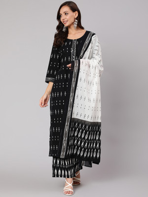 Nayo Printed Kurta, Palazzo & Dupatta Set