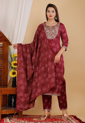 oxyco Women Kurta Pant Dupatta Set