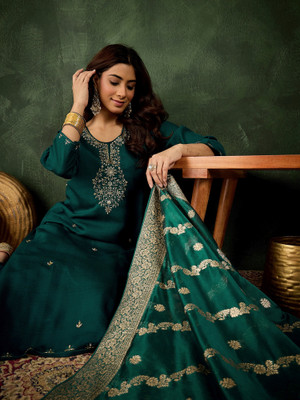 VredeVogel Embroidered Kurta, Trouser/Pant & Dupatta Set