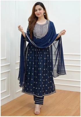 Chiraai Embroidered Kurta, Trouser/Pant & Dupatta Set