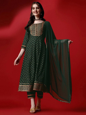 HOUSE OF COMMON Embellished, Printed, Embroidered Kurta, Trouser/Pant & Dupatta Set
