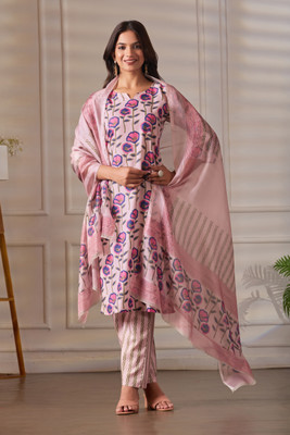KALEE Floral Print Kurta, Trouser/Pant & Dupatta Set