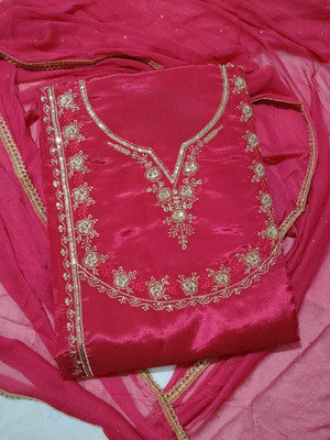AmanVastra Embroidered Kurta, Salwar & Dupatta Set