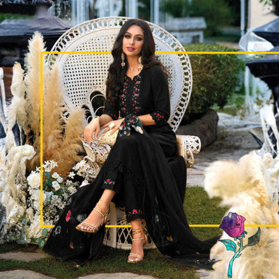 SHARARA CREATION Embroidered Kurta, Trouser/Pant & Dupatta Set