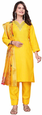 LIZORD FAB Embroidered Kurta, Trouser/Pant & Dupatta Set