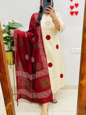 Mishree collection Solid Kurta, Palazzo & Dupatta Set