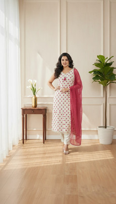 Priyasa Printed Kurta, Trouser/Pant & Dupatta Set
