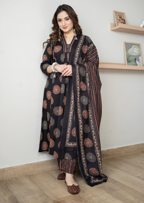 Arayna Printed Kurta, Palazzo & Dupatta Set