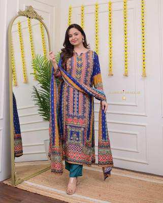 Aditi Solid Kurta, Trouser/Pant & Dupatta Set