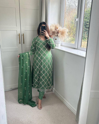 HAMOFY Embroidered Kurta, Trouser/Pant & Dupatta Set