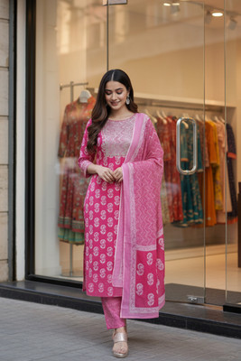 irtiqa Embroidered Kurta, Trouser/Pant & Dupatta Set
