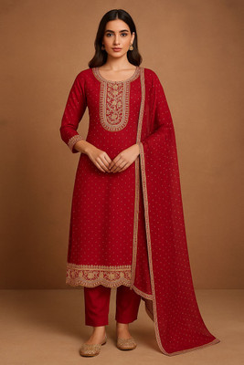 ROSHNI Embroidered Kurta, Trouser/Pant & Dupatta Set