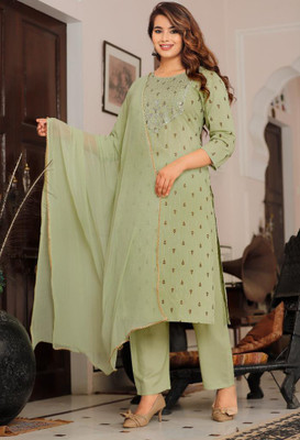jaipurTrendz Embroidered Kurta, Trouser/Pant & Dupatta Set