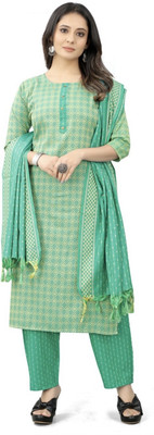 MT TEXTILE Printed Kurta, Salwar & Dupatta Set
