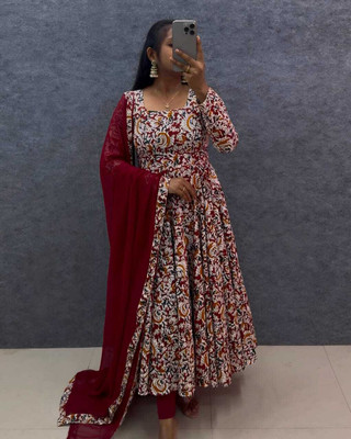 SIDMAN Anarkali Gown(Maroon)