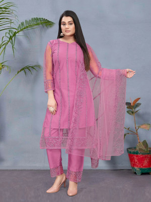 JAYAMBECREATION Embroidered Kurta, Palazzo & Dupatta Set