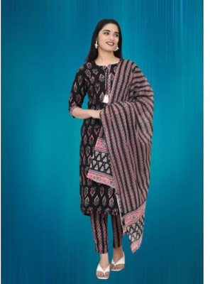 Jaipur fashion factory Printed Kurta, Trouser/Pant & Dupatta Set