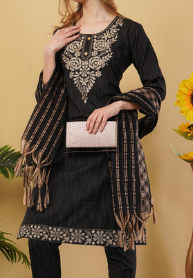 Vibrant Gaze Embroidered Kurta, Trouser/Pant & Dupatta Set
