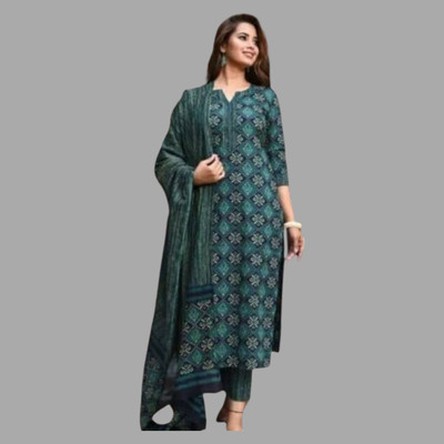 YashioG Fashion Printed Kurta, Trouser/Pant & Dupatta Set