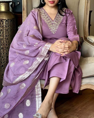 Mahi Fashion Embroidered Kurta, Trouser/Pant & Dupatta Set