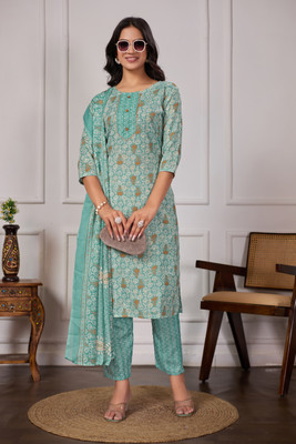 KurtiTrend Printed Kurta, Trouser/Pant & Dupatta Set