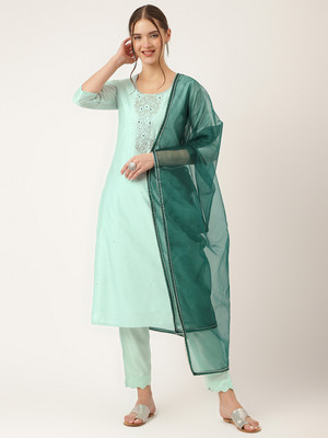 DIVENA Embroidered Kurta, Trouser/Pant & Dupatta Set