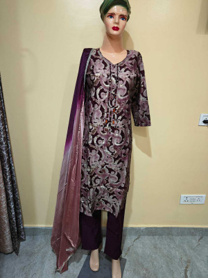 kaushlya collection Woven Kurta, Trouser/Pant & Dupatta Set